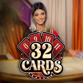32 Cards online game logo by Ezugi on rodeoslots.org