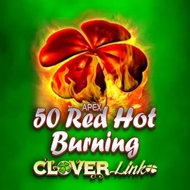 50 Red Hot Burning Clover Links logo by Novomatic Rodeo Casino