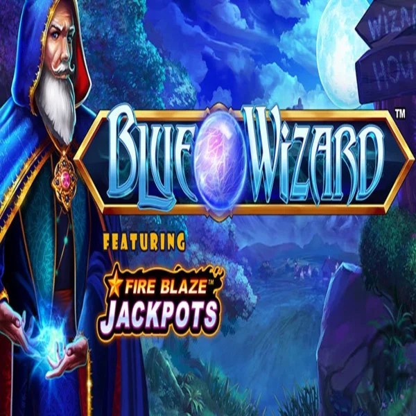 Blue Wizard Fire Blaze Jackpots casino game by Rarestone Gaming – featured logo at Rodeo Casino