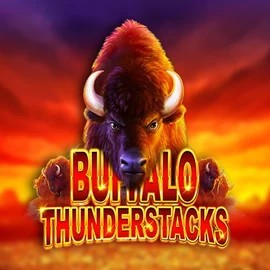 Buffalo Thunderstacks slot logo by Amatic Industries at Rodeo Casino