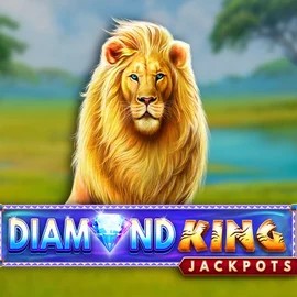 Diamond King Jackpots by SpinPlay Games, showcased at rodeoslots.org – game logo