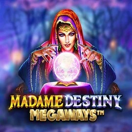 Madame Destiny Megaways slot logo by Pragmatic Play at Rodeo Casino