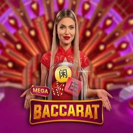 Mega Baccarat slot icon by Pragmatic Play, available at Rodeo Casino