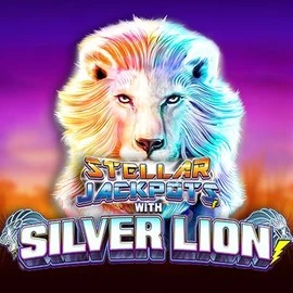 Stellar Jackpots with Silver Lion logo by Lightning Box Game Rodeo Casino