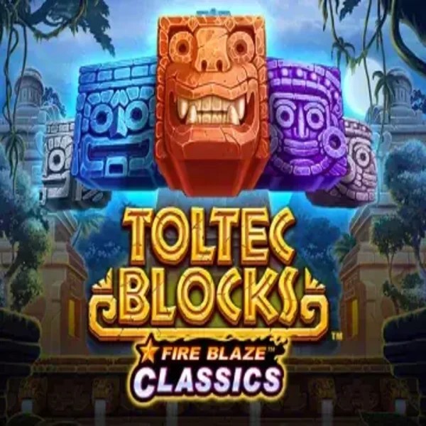 Fire Blaze: Toltec Blocks slot visual from Rarestone Gaming available on rodeoslots.org